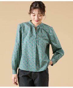 NEWYORKER L-SIZE / ニューヨーカー エルサイズ シャツ・ブラウス | リバティ アバサン・スポット スタンドカラーリボンブラウス