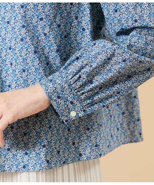 NEWYORKER L-SIZE / ニューヨーカー エルサイズ シャツ・ブラウス | リバティ アバサン・スポット スタンドカラーリボンブラウス | 詳細4