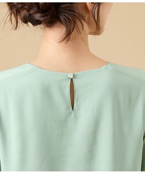 NEWYORKER L-SIZE / ニューヨーカー エルサイズ カットソー | TR天竺&ストレッチデシン ドッキングブラウス | 詳細3