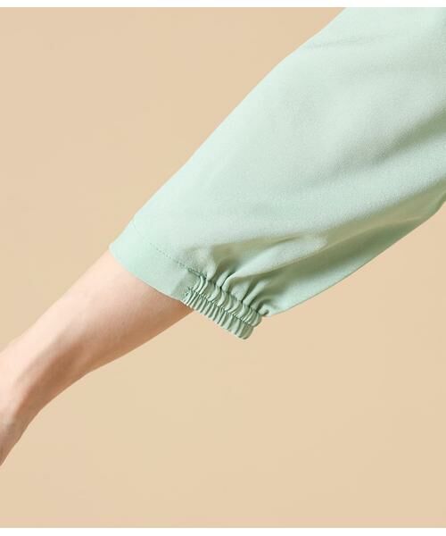 NEWYORKER L-SIZE / ニューヨーカー エルサイズ カットソー | TR天竺&ストレッチデシン ドッキングブラウス | 詳細4