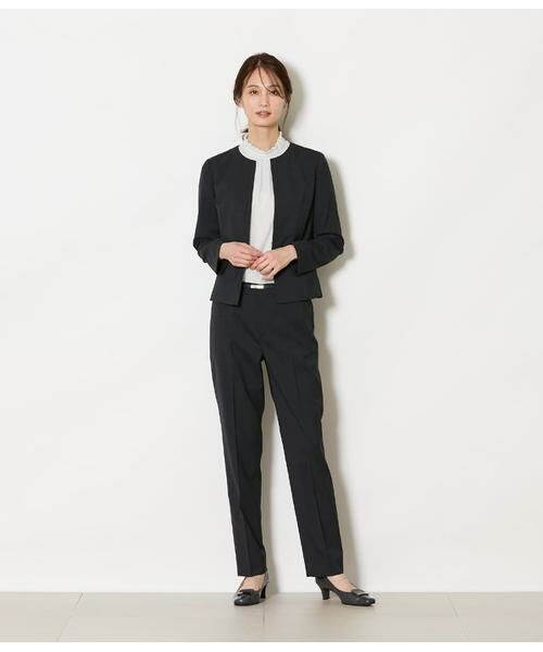 NEWYORKER L-SIZE / ニューヨーカー エルサイズ テーラードジャケット | ウールピンヘッド 1ホックノーカラージャケット | 詳細11