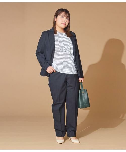 NEWYORKER L-SIZE / ニューヨーカー エルサイズ スラックス・ドレスパンツ | ウールピンヘッド テーパードパンツ | 詳細12