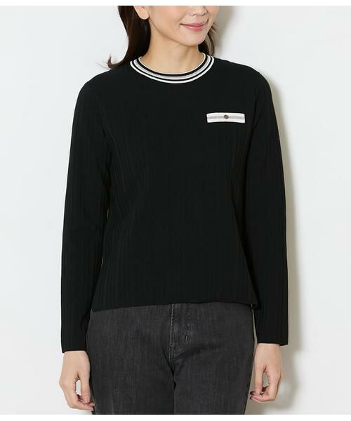 NEWYORKER L-SIZE / ニューヨーカー エルサイズ ニット・セーター | コットンポリエステル 配色クルーネックリブプルオーバー | 詳細8