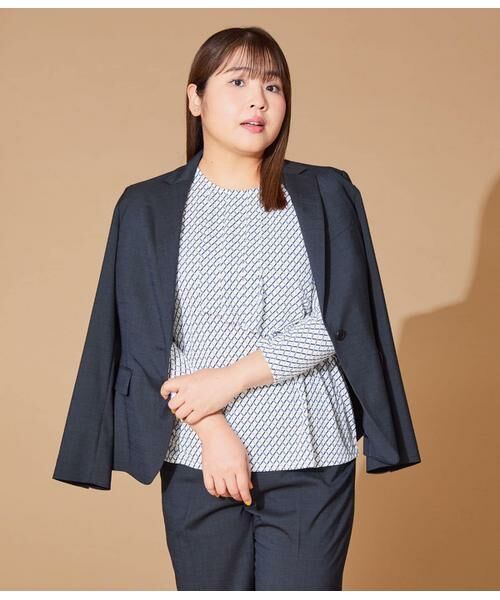 NEWYORKER L-SIZE / ニューヨーカー エルサイズ カットソー | ポリエステル強撚スムース ドレープブラウス | 詳細11