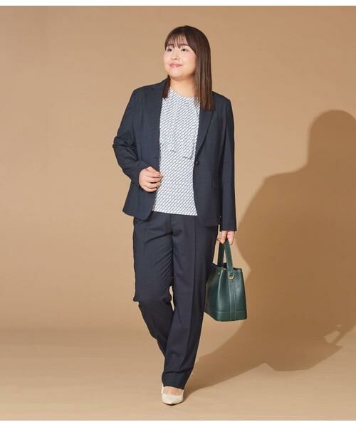 NEWYORKER L-SIZE / ニューヨーカー エルサイズ カットソー | ポリエステル強撚スムース ドレープブラウス | 詳細12