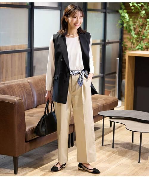 NEWYORKER L-SIZE / ニューヨーカー エルサイズ カットソー | ポリエステルスムース シャーリングTブラウス | 詳細15