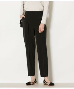 NEWYORKER L-SIZE / ニューヨーカー エルサイズ スラックス・ドレスパンツ | ストレッチツイル ワンタック1タックテーパードパンツ(ブラック)