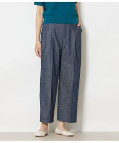 NEWYORKER L-SIZE / ニューヨーカー エルサイズ チノ・ワークパンツ | スラブシャンブレー タックワイドパンツ