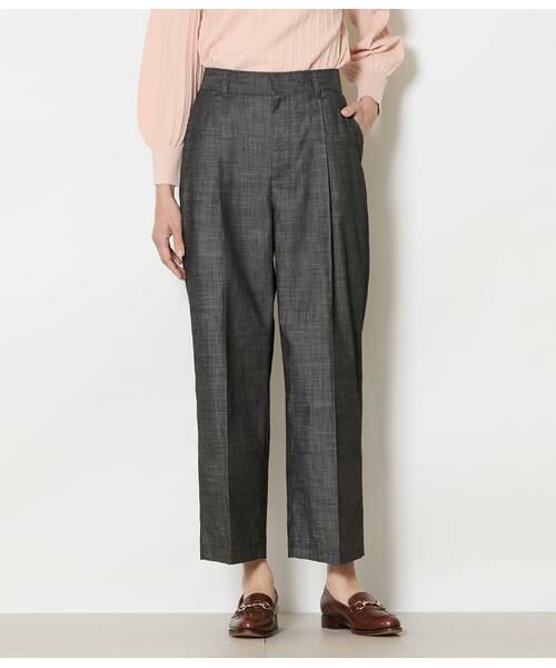 NEWYORKER L-SIZE / ニューヨーカー エルサイズ チノ・ワークパンツ | スラブシャンブレー タックワイドパンツ | 詳細10