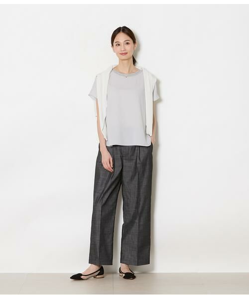 NEWYORKER L-SIZE / ニューヨーカー エルサイズ チノ・ワークパンツ | スラブシャンブレー タックワイドパンツ | 詳細21