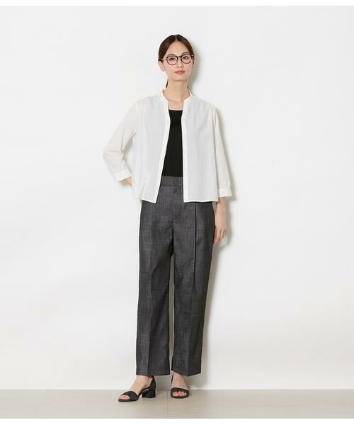 NEWYORKER L-SIZE / ニューヨーカー エルサイズ チノ・ワークパンツ | スラブシャンブレー タックワイドパンツ | 詳細22