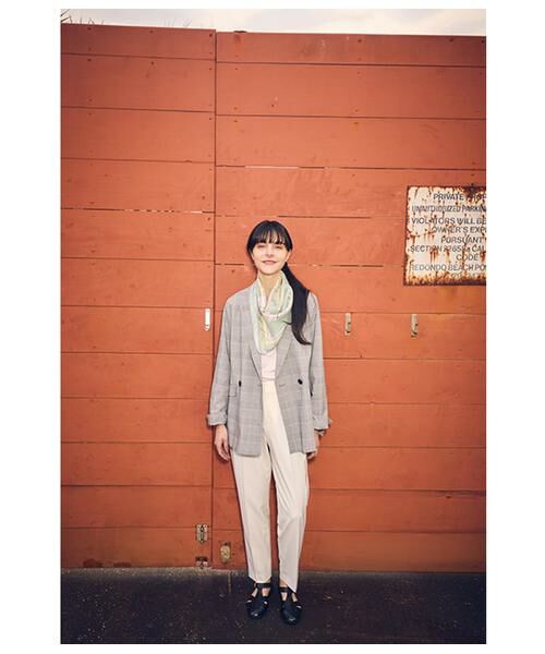 NEWYORKER L-SIZE / ニューヨーカー エルサイズ スラックス・ドレスパンツ | ストレッチツイル ワンタック1タックテーパードパンツ(ホワイト) | 詳細17