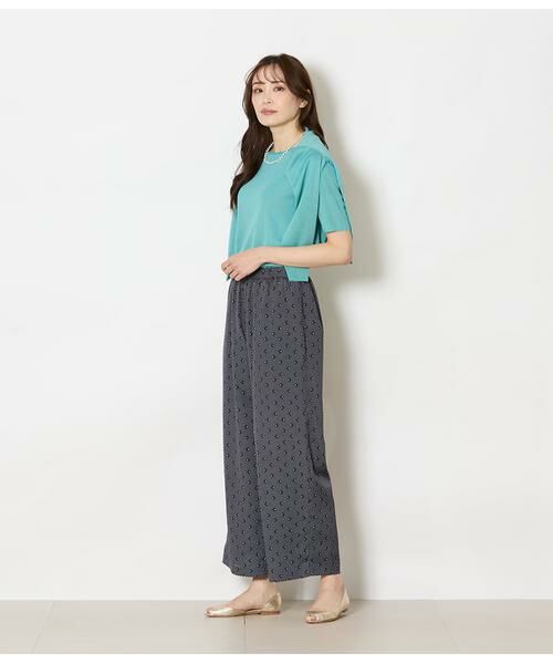 NEWYORKER L-SIZE / ニューヨーカー エルサイズ チノ・ワークパンツ | ダイヤドットプリント イージーワイドパンツ | 詳細6