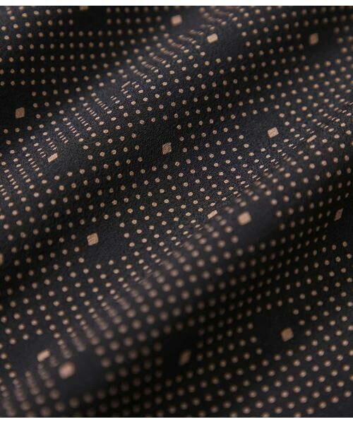 NEWYORKER L-SIZE / ニューヨーカー エルサイズ ミニ丈・ひざ丈ワンピース | ダイヤドットプリント ベルト付きギャザーワンピース | 詳細15