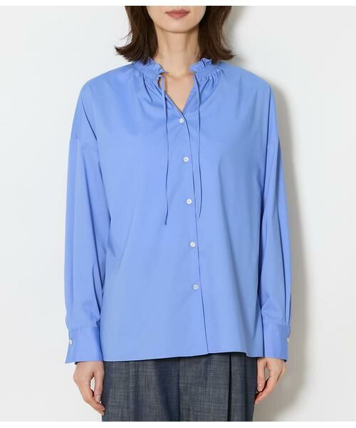 NEWYORKER L-SIZE / ニューヨーカー エルサイズ シャツ・ブラウス | タイプライター フリルスタンドブラウス | 詳細1