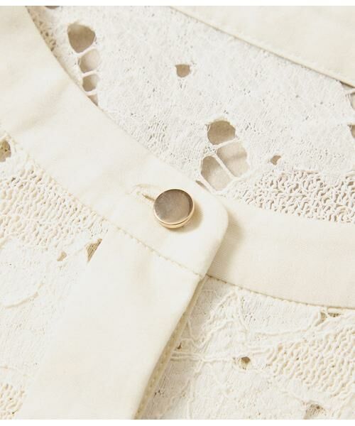 NEWYORKER L-SIZE / ニューヨーカー エルサイズ シャツ・ブラウス | リーフモチーフラッセルレース ブラウスジャケット | 詳細5