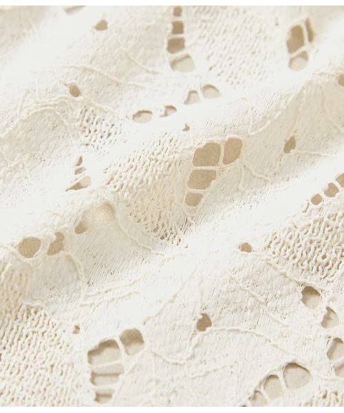 NEWYORKER L-SIZE / ニューヨーカー エルサイズ シャツ・ブラウス | リーフモチーフラッセルレース ブラウスジャケット | 詳細7