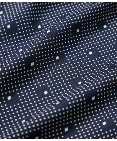 NEWYORKER L-SIZE / ニューヨーカー エルサイズ シャツ・ブラウス | ダイヤドットプリント スタンドネックギャザーブラウス | 詳細6