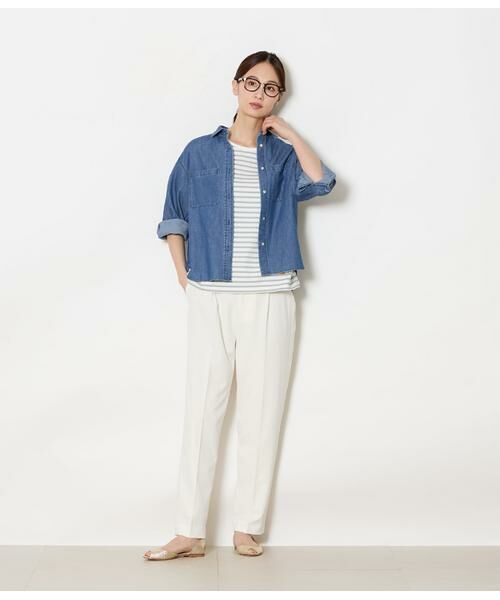 NEWYORKER L-SIZE / ニューヨーカー エルサイズ シャツ・ブラウス | ライトオンスデニムシャツ | 詳細10
