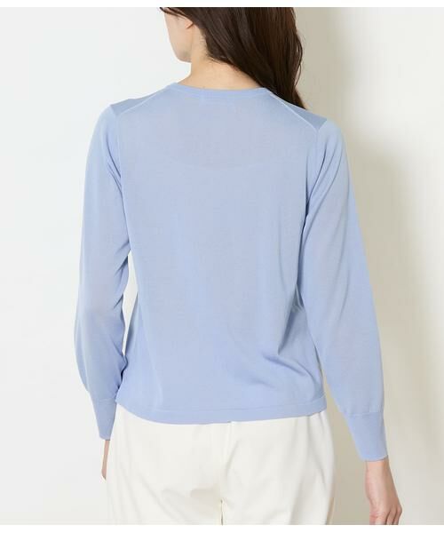 NEWYORKER L-SIZE / ニューヨーカー エルサイズ カーディガン・ボレロ | セルロースポリエステル天竺 メタルボタンクルーネックカーディガン | 詳細2