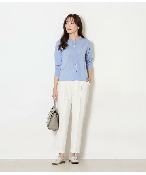 NEWYORKER L-SIZE / ニューヨーカー エルサイズ カーディガン・ボレロ | セルロースポリエステル天竺 メタルボタンクルーネックカーディガン | 詳細4