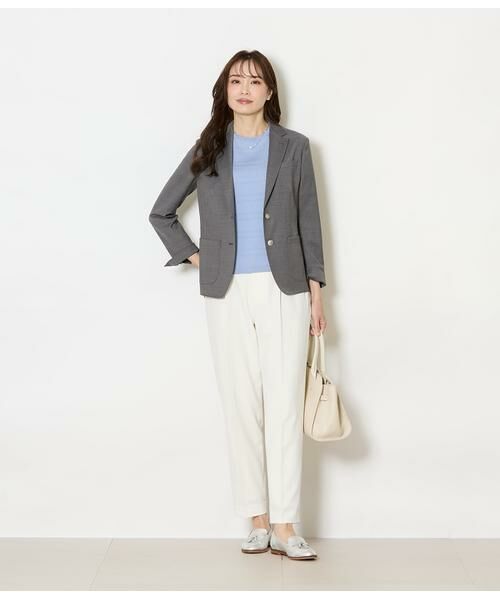 NEWYORKER L-SIZE / ニューヨーカー エルサイズ ニット・セーター | セルロースポリエステル リブクルーネック5分袖プルオーバー | 詳細5