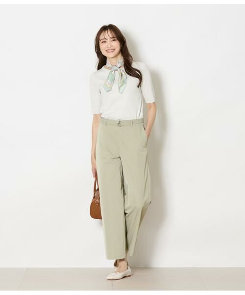 NEWYORKER L-SIZE / ニューヨーカー エルサイズ ニット・セーター | セルロースポリエステル リブクルーネック5分袖プルオーバー | 詳細8