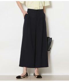 NEWYORKER L-SIZE / ニューヨーカー エルサイズ その他パンツ | リネンライクドライブレンド タックワイドパンツ(ネイビー)