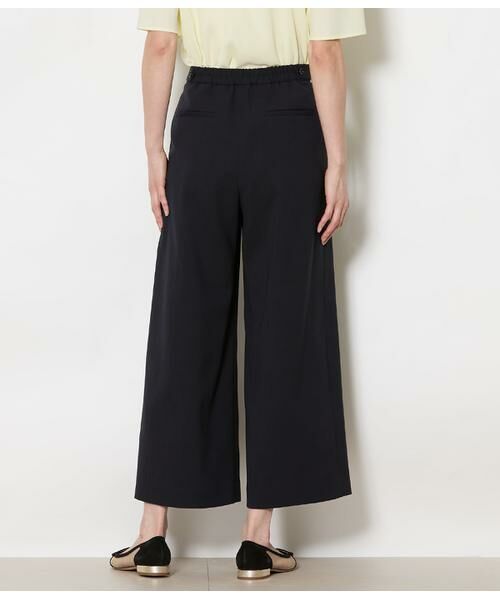 NEWYORKER L-SIZE / ニューヨーカー エルサイズ その他パンツ | リネンライクドライブレンド タックワイドパンツ(ネイビー) | 詳細3