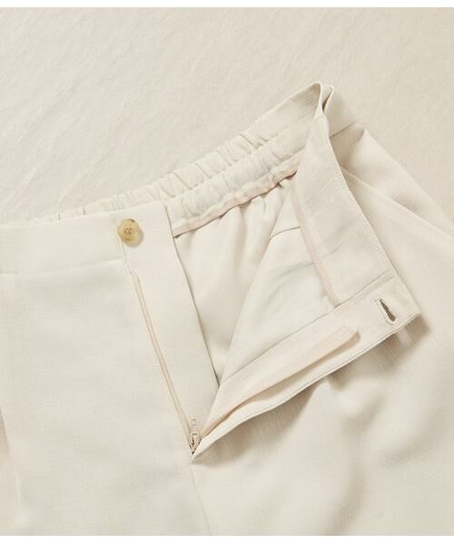 NEWYORKER L-SIZE / ニューヨーカー エルサイズ その他パンツ | リネンライクドライブレンド タックワイドパンツ(ベージュ) | 詳細6