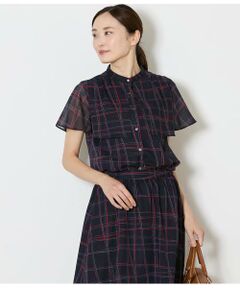 NEWYORKER L-SIZE / ニューヨーカー エルサイズ シャツ・ブラウス | シアースウィングチェック フレアスリーブブラウス