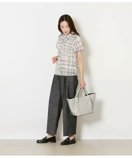 NEWYORKER L-SIZE / ニューヨーカー エルサイズ シャツ・ブラウス | シアースウィングチェック フレアスリーブブラウス | 詳細11