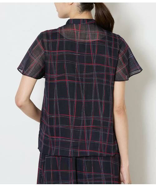 NEWYORKER L-SIZE / ニューヨーカー エルサイズ シャツ・ブラウス | シアースウィングチェック フレアスリーブブラウス | 詳細2