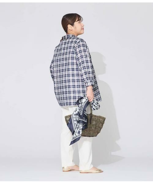 NEWYORKER L-SIZE / ニューヨーカー エルサイズ シャツ・ブラウス | Sunlight NEWYORKER Tartan 7分袖チュニックシャツ | 詳細9