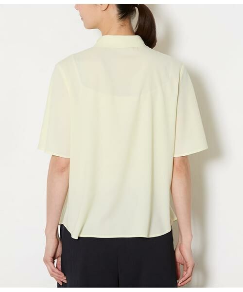 NEWYORKER L-SIZE / ニューヨーカー エルサイズ シャツ・ブラウス | ソフトジョーゼット フレア5分袖ボウタイブラウス | 詳細2