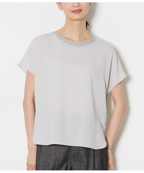 NEWYORKER L-SIZE / ニューヨーカー エルサイズ シャツ・ブラウス | ソフトジョーゼット Tブラウス | 詳細7