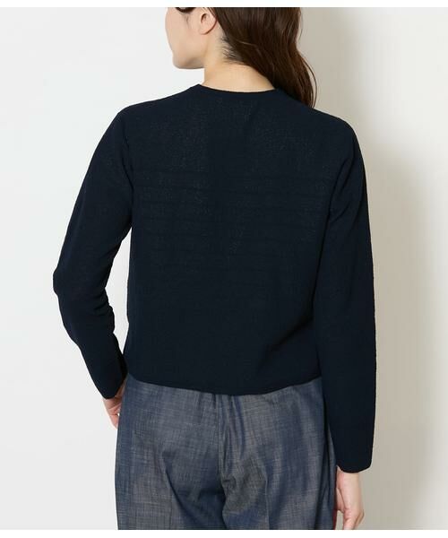 NEWYORKER L-SIZE / ニューヨーカー エルサイズ カーディガン・ボレロ | ポリナイロンブークレーホールガーメント(R) クルーネックニットカーディガン | 詳細2