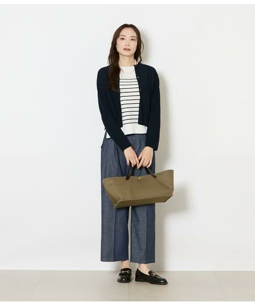 NEWYORKER L-SIZE / ニューヨーカー エルサイズ カーディガン・ボレロ | ポリナイロンブークレーホールガーメント(R) クルーネックニットカーディガン | 詳細5