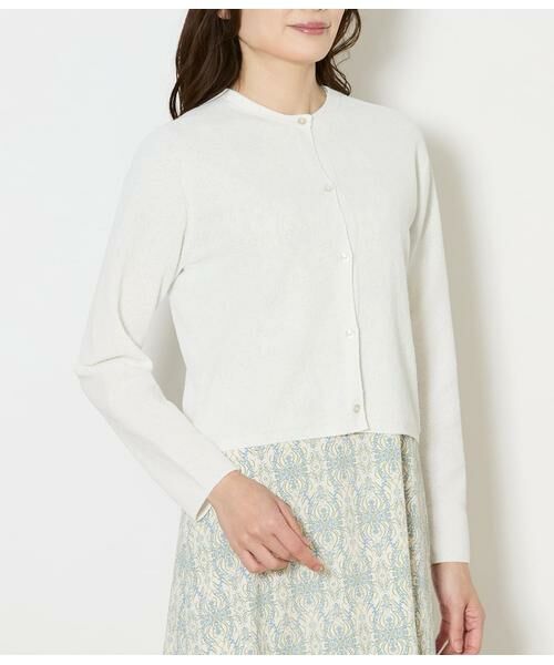 NEWYORKER L-SIZE / ニューヨーカー エルサイズ カーディガン・ボレロ | ポリナイロンブークレーホールガーメント(R) クルーネックニットカーディガン | 詳細8