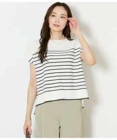 NEWYORKER L-SIZE / ニューヨーカー エルサイズ ニット・セーター | ポリナイロンブークレーホールガーメント(R) フレンチスリーブニットプルオーバー