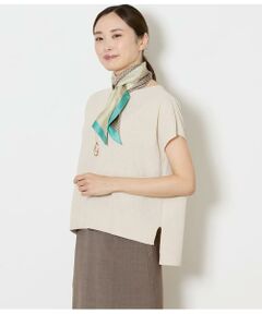 NEWYORKER L-SIZE / ニューヨーカー エルサイズ ニット・セーター | ポリナイロンブークレーホールガーメント(R) フレンチスリーブニットプルオーバー