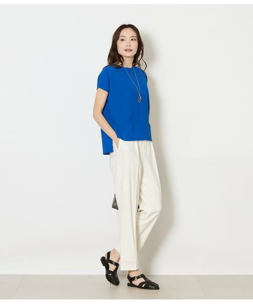 NEWYORKER L-SIZE / ニューヨーカー エルサイズ ニット・セーター | ポリナイロンブークレーホールガーメント(R) フレンチスリーブニットプルオーバー | 詳細14