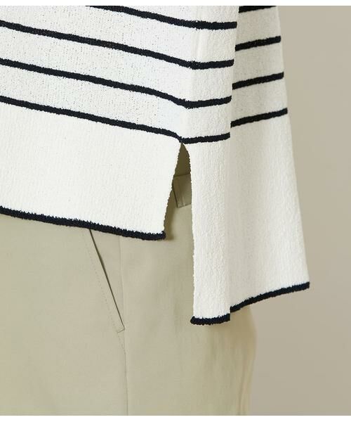 NEWYORKER L-SIZE / ニューヨーカー エルサイズ ニット・セーター | ポリナイロンブークレーホールガーメント(R) フレンチスリーブニットプルオーバー | 詳細5