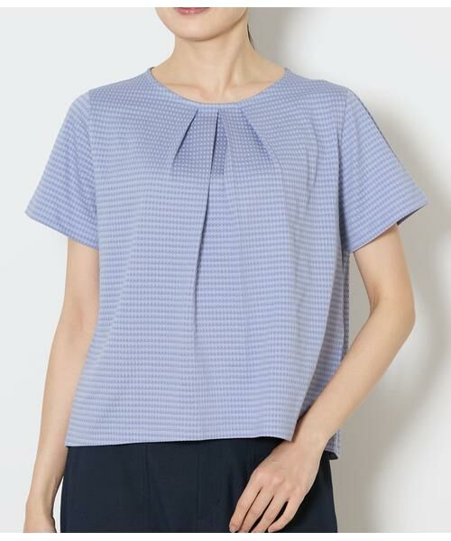 NEWYORKER L-SIZE / ニューヨーカー エルサイズ Tシャツ | 格子サッカータックTシャツ | 詳細1