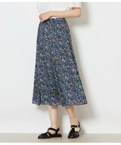 NEWYORKER L-SIZE / ニューヨーカー エルサイズ ミニ・ひざ丈スカート | リバティMegumiプリント フレアスカート(丈78㎝～)