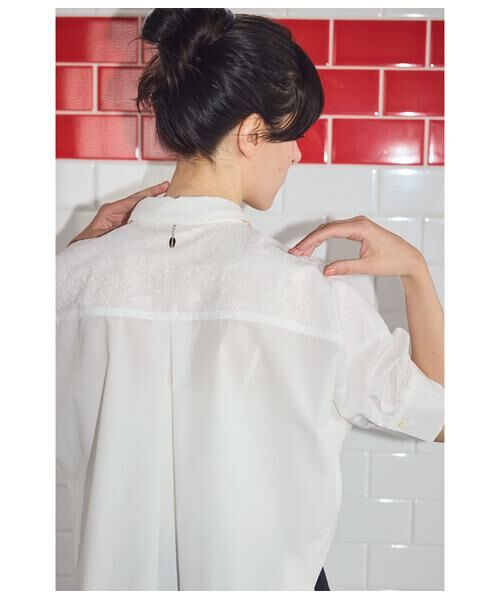 NEWYORKER L-SIZE / ニューヨーカー エルサイズ シャツ・ブラウス | TRブロード ヨーク切替え5分袖シャツ | 詳細14