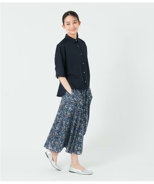 NEWYORKER L-SIZE / ニューヨーカー エルサイズ シャツ・ブラウス | TRブロード ヨーク切替え5分袖シャツ | 詳細20