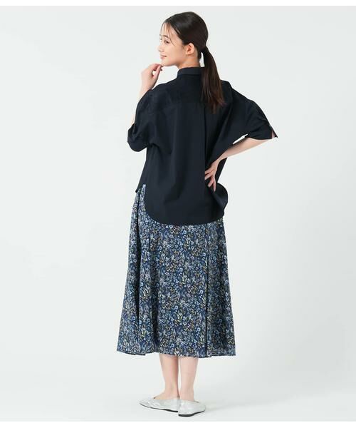 NEWYORKER L-SIZE / ニューヨーカー エルサイズ シャツ・ブラウス | TRブロード ヨーク切替え5分袖シャツ | 詳細21