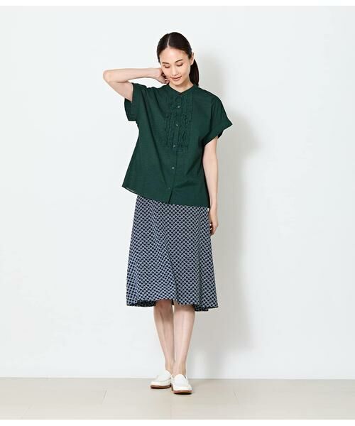 NEWYORKER L-SIZE / ニューヨーカー エルサイズ Tシャツ | ウェーブコットン フレンチスリーブフリルブラウス | 詳細24