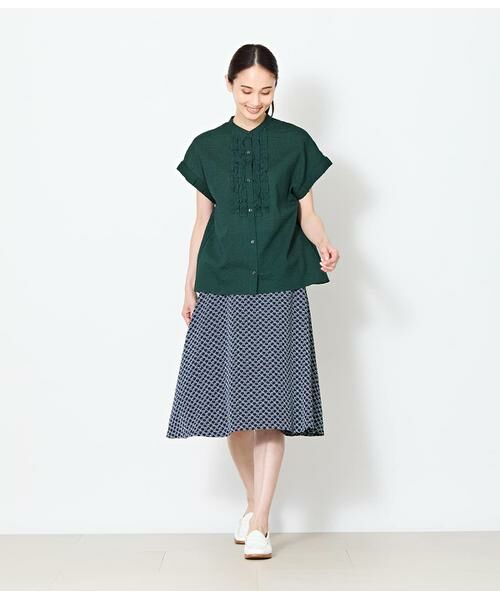 NEWYORKER L-SIZE / ニューヨーカー エルサイズ Tシャツ | ウェーブコットン フレンチスリーブフリルブラウス | 詳細25